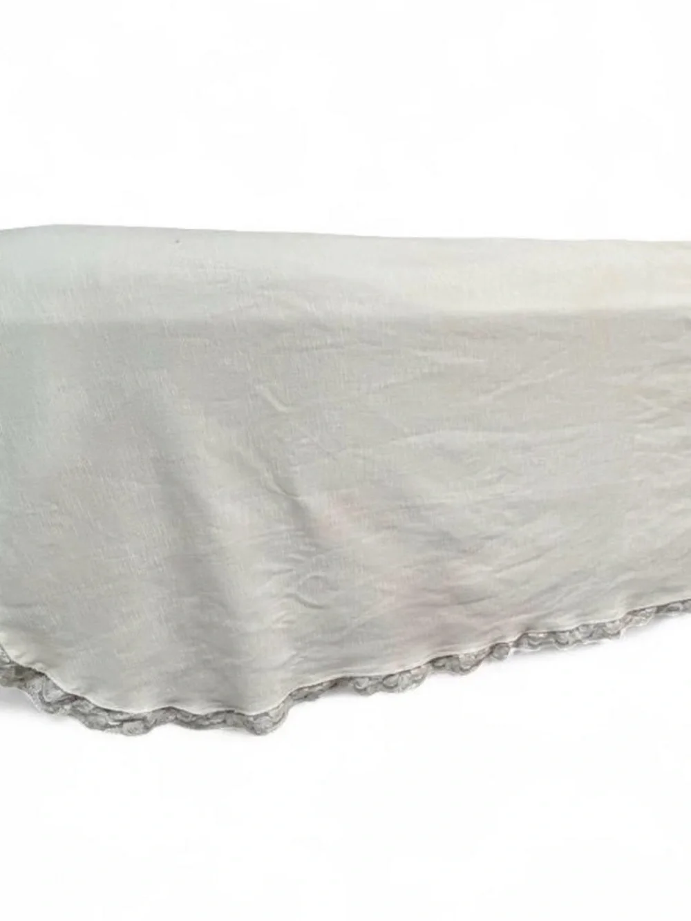 Vintage Twin Lace Trim Bedspread
